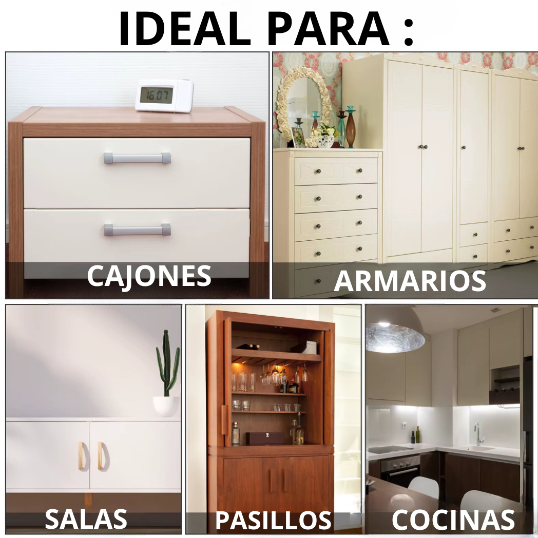 Cerradura Invisible Sin Llaves para Cajones y Armarios